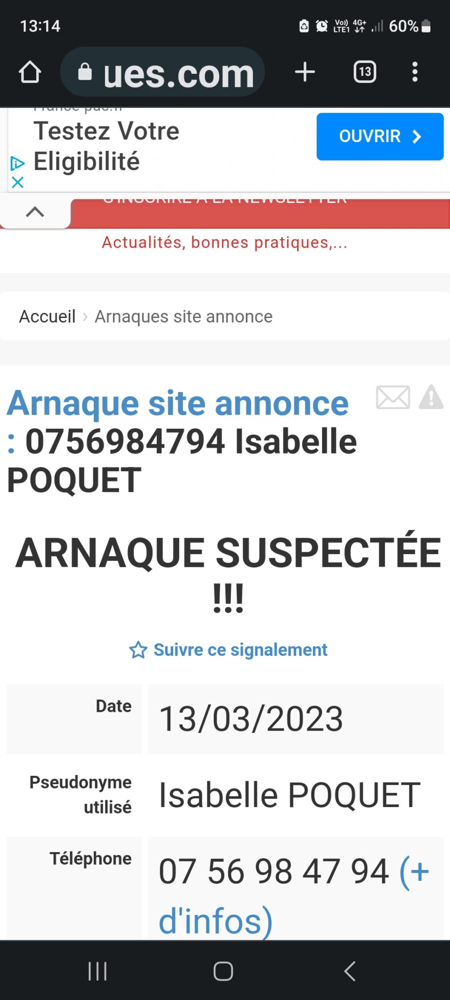 Arnaque Isabelle poquet le bon coin. Arnaques